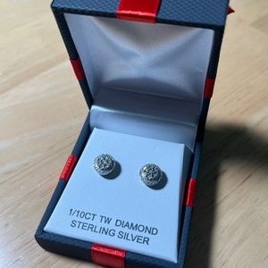 10ct Silver Diamond Earring 💎